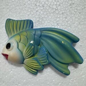 VTG Miller Chalkware 1971 Fish Wall Plaque MCM Retro Wall Decor